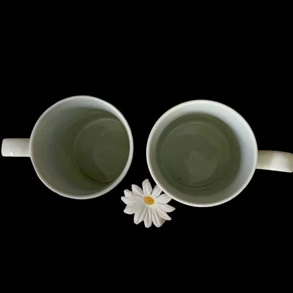 POTTERY BARN MUG 2pcs Nile Gold Trim Accent 14 oz Coffee COFFEE MUG - Picture 7 of 10